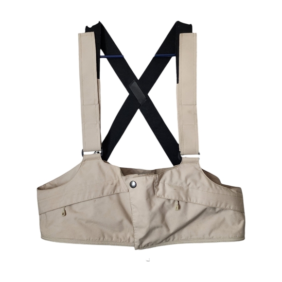 PATAGONIA Snowshot Convertible Bib VEST ONLY in tan size L - Picture 1 of 10